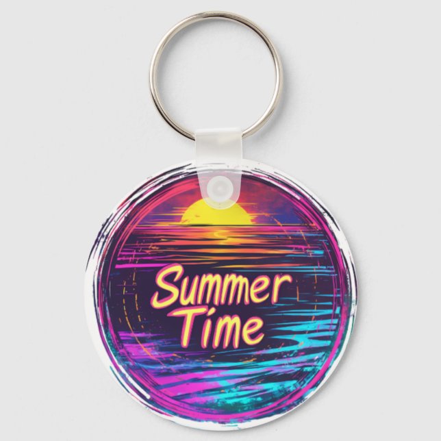 Summer Time - Sunset for Summer Time Keychain (Front)