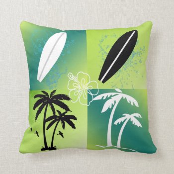 Summer Time Theme Throw Pillow by TheHomeStore at Zazzle