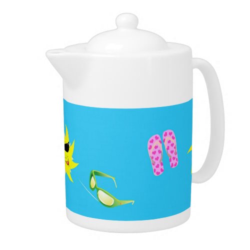 Summer time themed teapot
