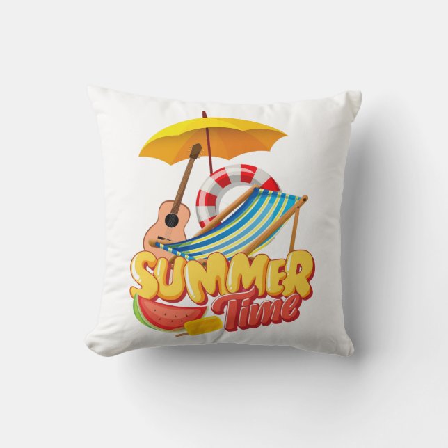 Summer time throw pillow (Front)