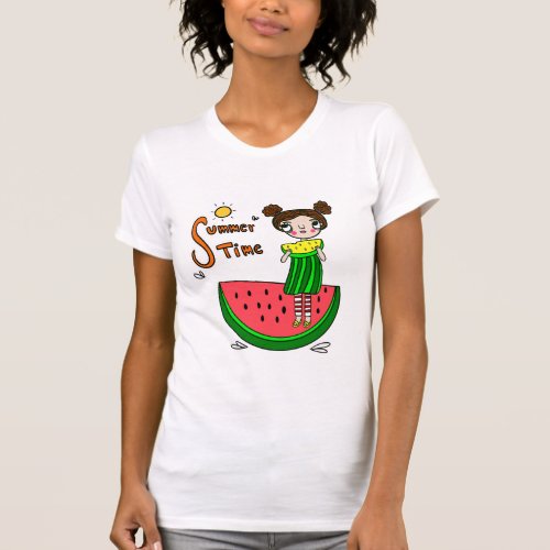 Summer Time Vacation with Watermelon T_Shirt