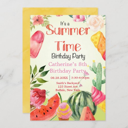 Summer Time Watermelon Birthday Party 