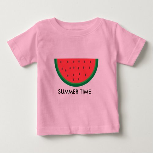 Summer Time Watermelon T_shirt Girl Boy Red Green