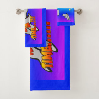 Summer Time Whales Cartoon Bath Towel Set