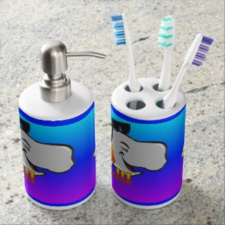 Summer Time Whales Cartoon Bathroom Set