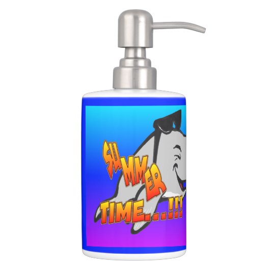 Summer Time Whales Cartoon Bathroom Set (Right)