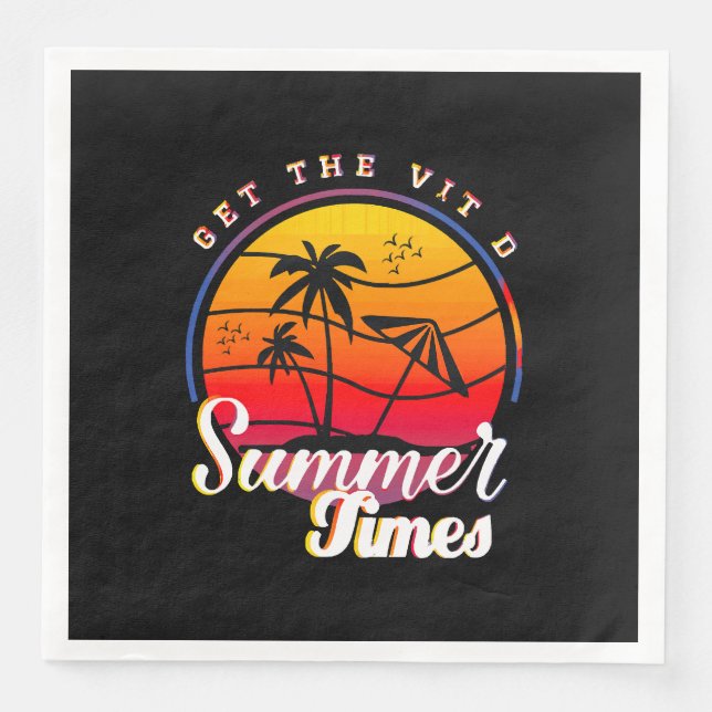 Summer Times Paper Dinner Napkins (Front)
