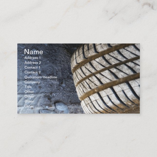 Summer tire business card (Front)