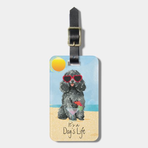 Summer Toy Poodle Luggage Tag