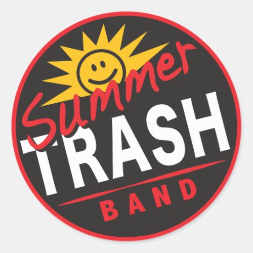 Summer Trash Band Round Sticker