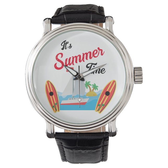 Summer Travel Time Beach Waves Vacation Ocean Watch (Front)
