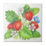 Summer Treat - Strawberry Tile at Zazzle