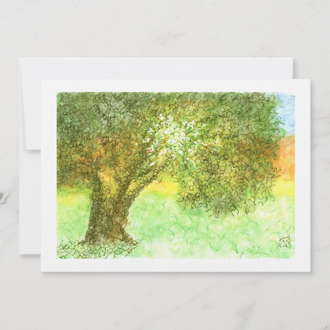 Summer Tree Aleph Bat/Bar Mitzvah  Invitation (Front)