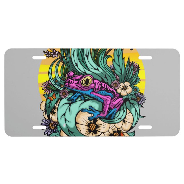 Summer Tree Frog License Plate (Front)