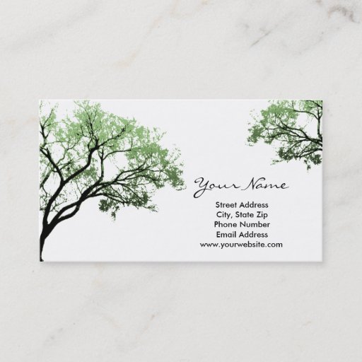 Customizable Summer Trees Business Cards