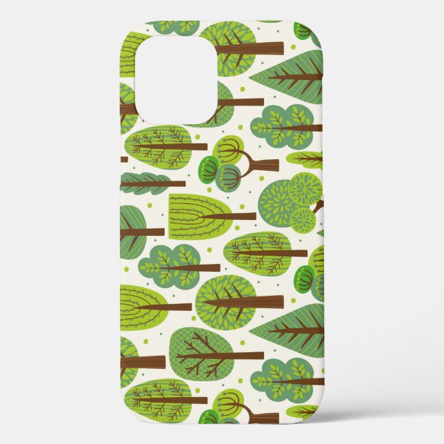 Summer Trees: Green Seamless Pattern Case-Mate iPhone Case (Back)