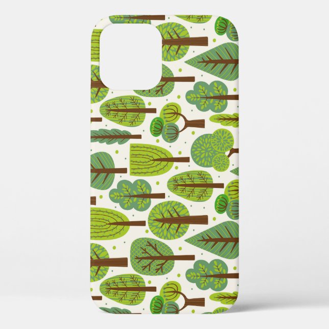 Summer Trees: Green Seamless Pattern Case-Mate iPhone Case (Back)