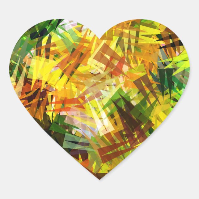 SUMMER TREES HEART STICKER (Front)