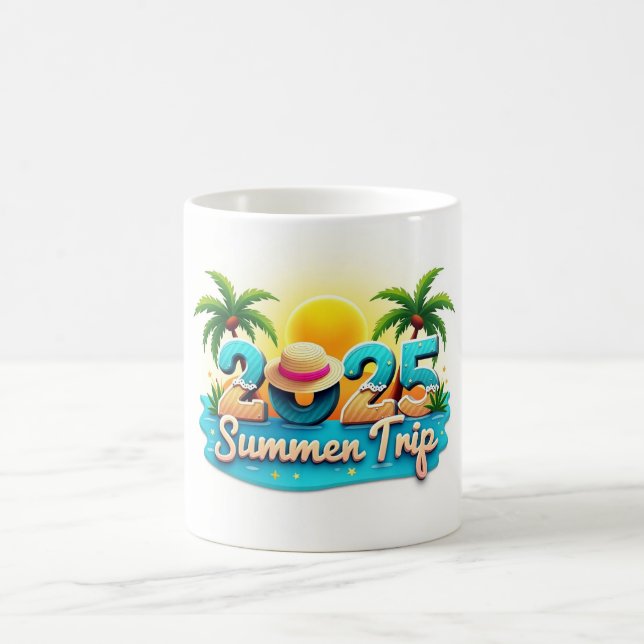 Summer Trip 2025 ☀️ Beach Pattern Mug (Center)