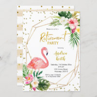 Summer Tropical Aloha Retirement Party Invitation