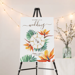 Summer Tropical Beach Destination Wedding Passport Foam Board