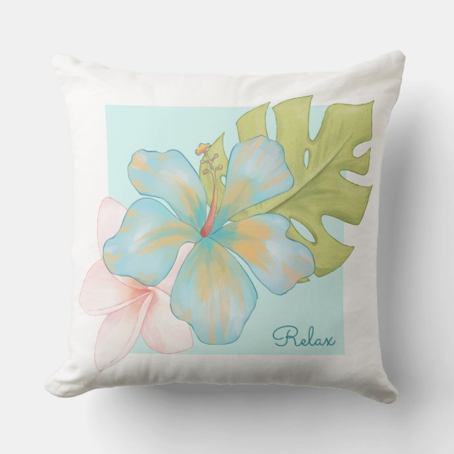 Summer Tropical Beach Lifestyle Relax Outdoor Pillow (Front)