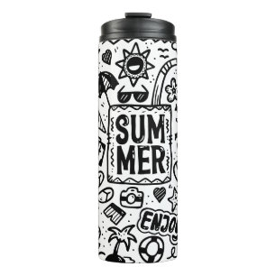 Summer Tropical Beach Sea Vacation Holiday Thermal Tumbler