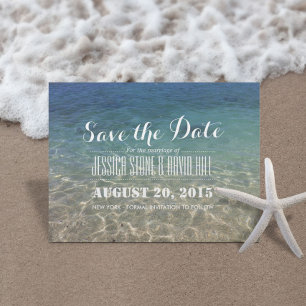 Summer Tropical Beach Wedding Save the Date Announcement Postcard