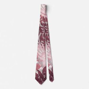Summer Tropical Blush Pink Foliage Vintage Design Neck Tie