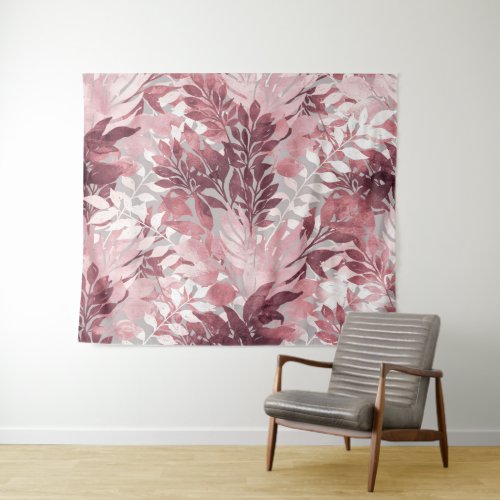 Summer Tropical Blush Pink Foliage Vintage Design Tapestry
