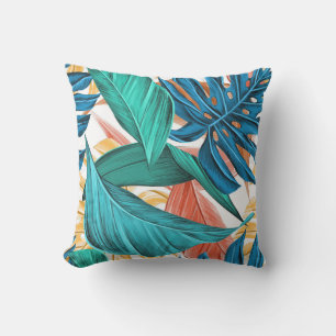 Summer Tropical Floral Outdoor Pillow