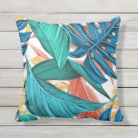 Summer Tropical Floral Outdoor Pillow<br><div class="desc">Summer Tropical Floral Outdoor Pillow.  Nice and colorful pillow that is perfect for your backyard patio or pool area.</div>