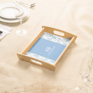 Summer Tropical Floral Pattern Trendy Serving Tray