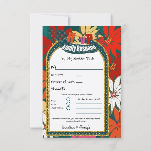 Summer Tropical Flowers  Arch RSVP