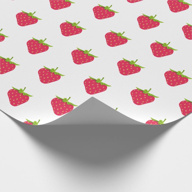 Summer Tropical Food Fruit Red Strawberry Wrapping Paper