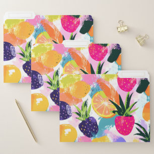 Summer Tropical Fruit Fiesta File Folder