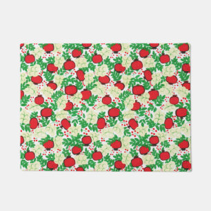 Summer Tropical Fruit Leaves Natural Doormat