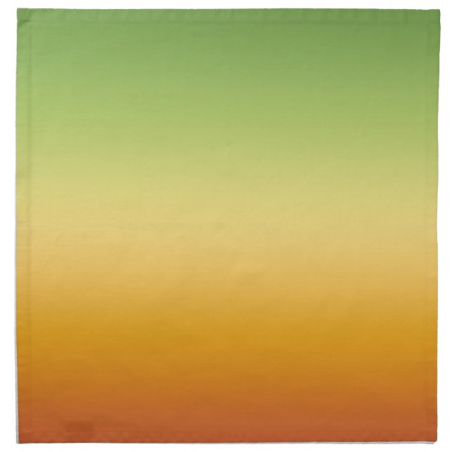 Summer Tropical Gradient Orange Lemon Lime Ombre Cloth Napkin (Front)