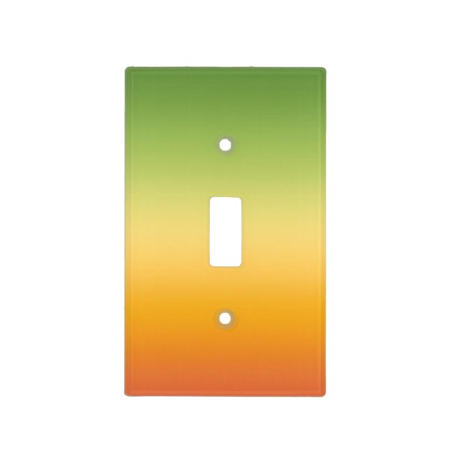Summer Tropical Gradient Orange Lemon Lime Ombre Light Switch Cover (Front)