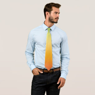 Summer Tropical Gradient Orange Lemon Lime Ombre Neck Tie