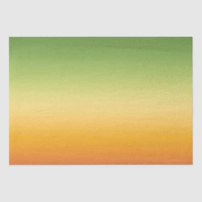 Summer Tropical Gradient Orange Lemon Lime Ombre Tissue Paper (Front)