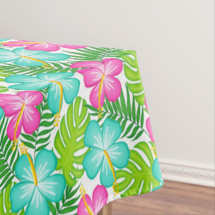 Summer Tropical Hawaiian Floral Pattern Tablecloth