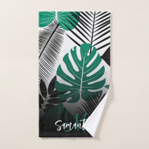Summer Tropical Leaves Bath Towel Set