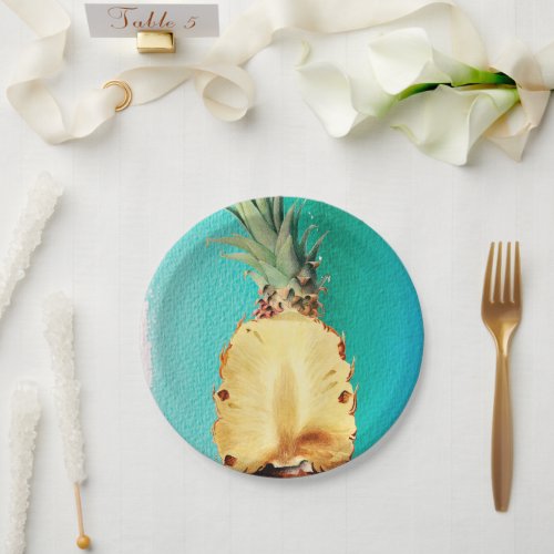 Summer Tropical Pineapple Fruit Birthday Party Paper Plates