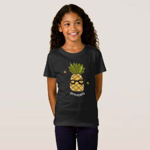 Summer Tropical Pineapple Kids Girls T-Shirt