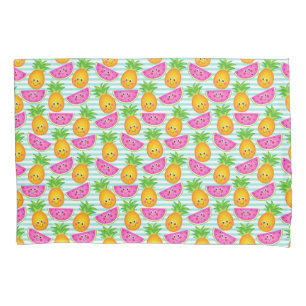 Summer Tropical Pineapple & Watermelon Pattern Pillow Case