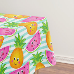 Summer Tropical Pineapple & Watermelon Pattern Tablecloth