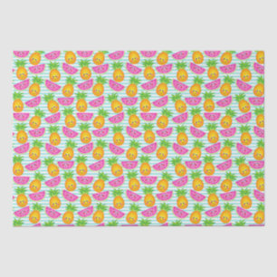 Summer Tropical Pineapple & Watermelon Pattern Tissue Paper