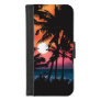 Summer Tropical Pink Orange Palm Trees Sunset iPhone 8/7 Wallet Case
