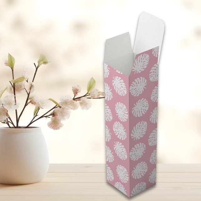 Summer tropical pink pastel  wine box (Summer tropical pink pastel wine box)